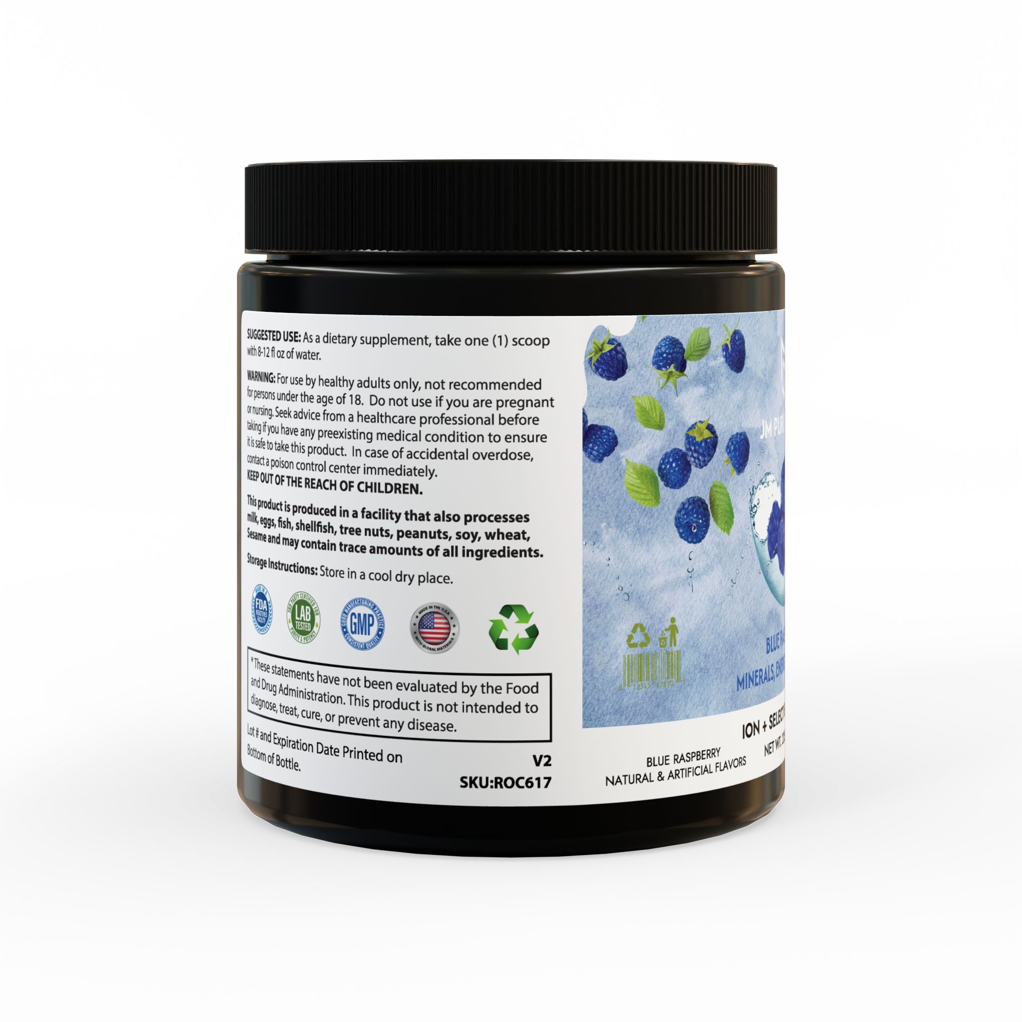 ION + Select Electrolyte Supplement - Blue Raspberry (225g, 7.9oz)