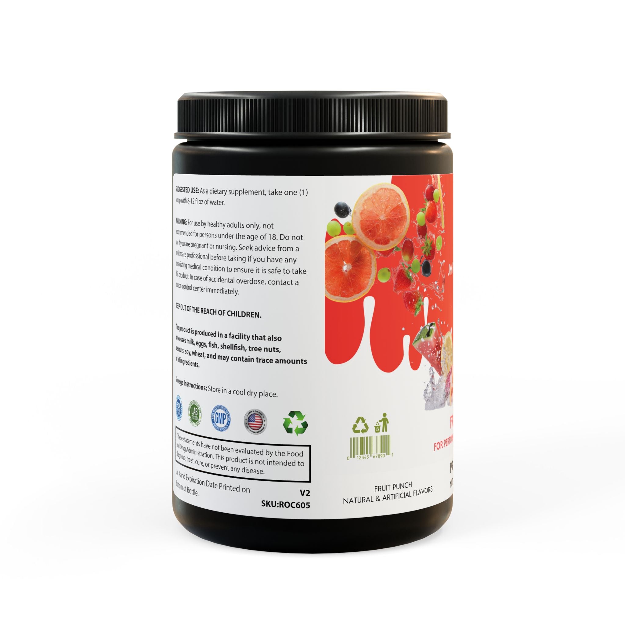 Pre-Workout Supplement, Fruit Punch (204g, 7.1oz)