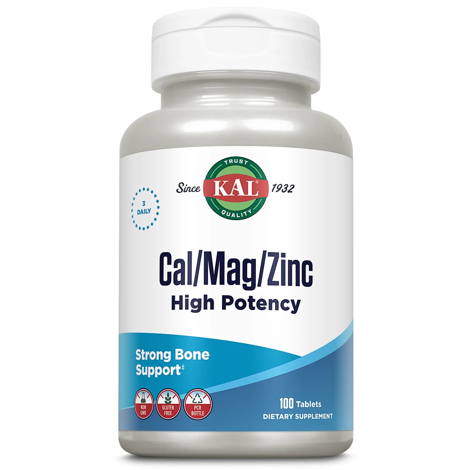 Cal/Mag/Zinc | 1000 Mg of Calcium, 400 Mg of Magnesium & 15 Mg of Zinc | Healthy Bones, Muscle, Heart & Immune Function Support | 100 Tablets