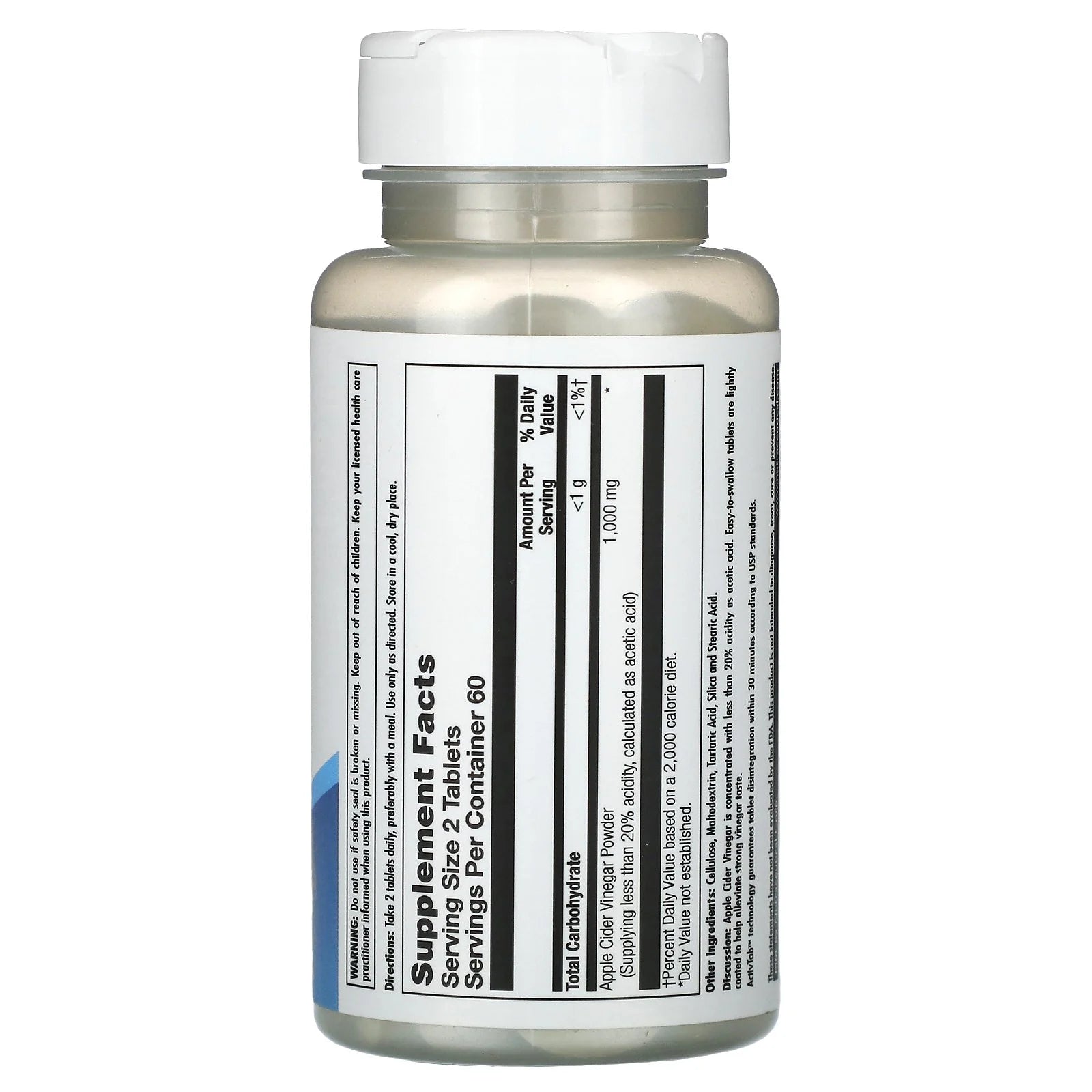 Apple Cider Vinegar Capsules, 500 Mg, 120 Count