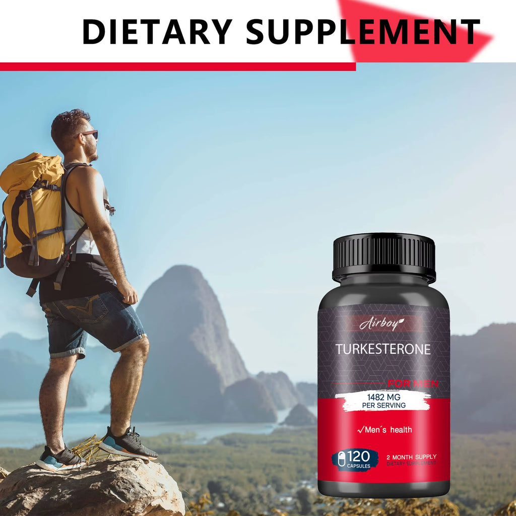 Turkeysterone Booster - Muscle Growth, Strength, Power, Endurance Training Supplements - 120 Capsules