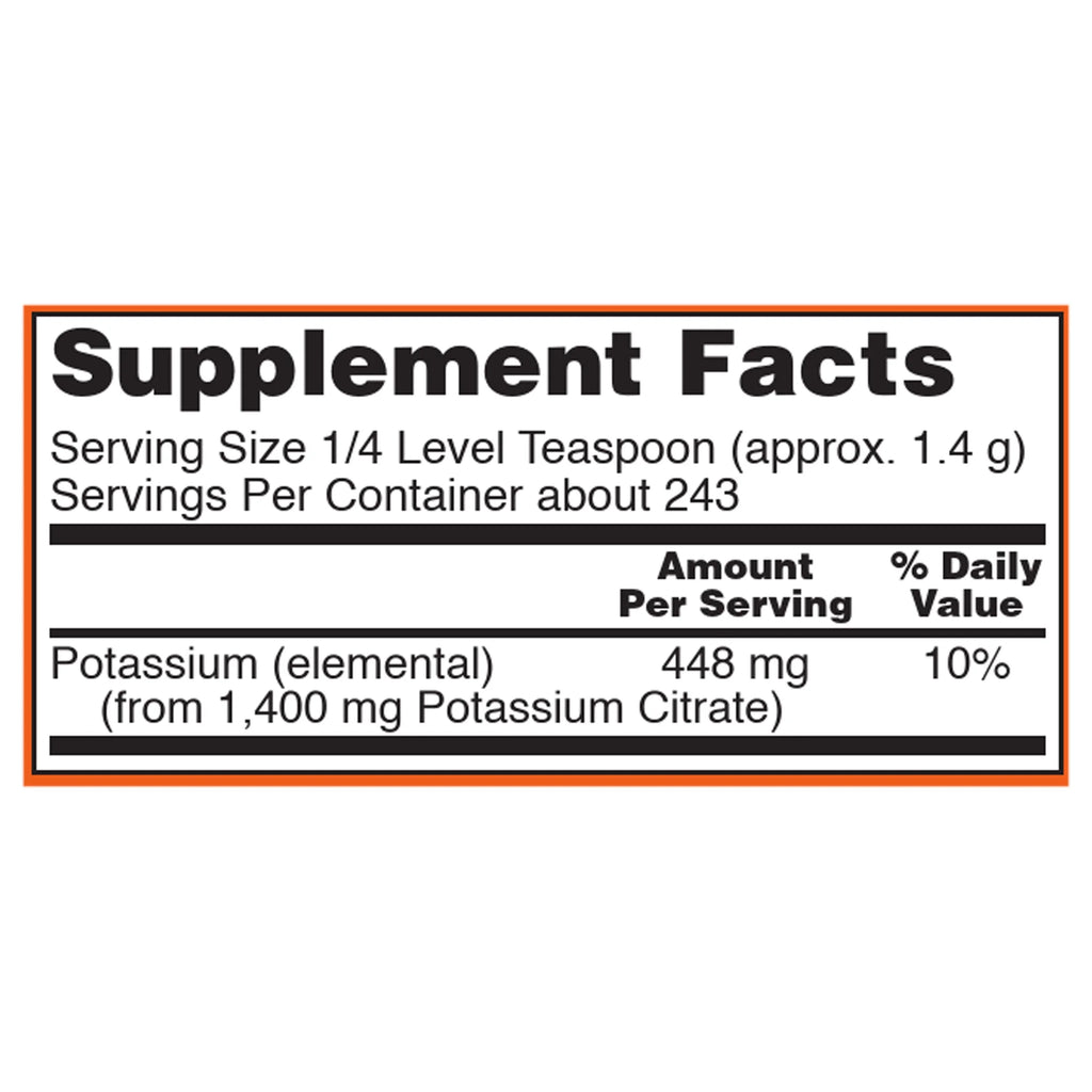 Supplements, Potassium Citrate Powder, Supports Electrolyte Balance*, 12-Ounce