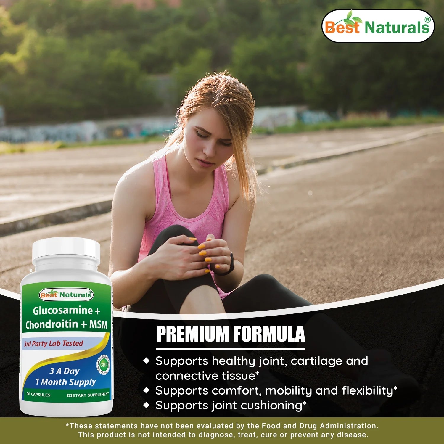 Glucosamine Chondroitin MSM Supplements 2600 Mg 90 Capsules