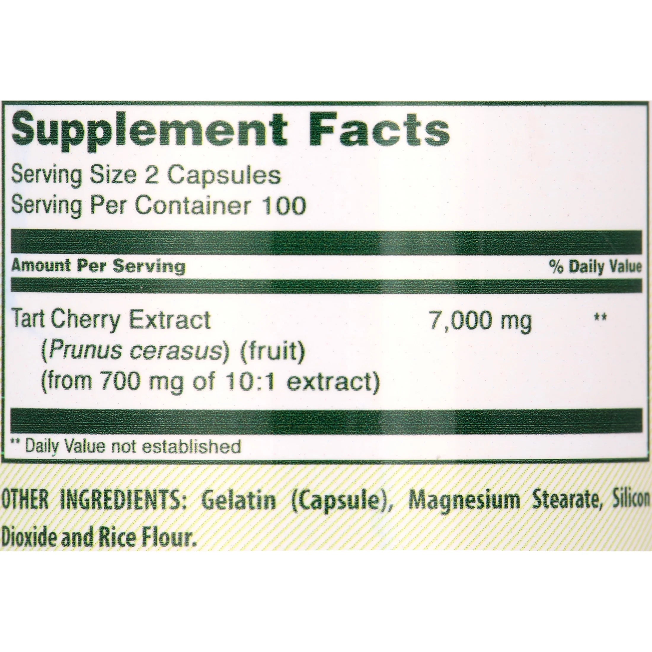 Tart Cherry 7000Mg per Serving 200 Capsules