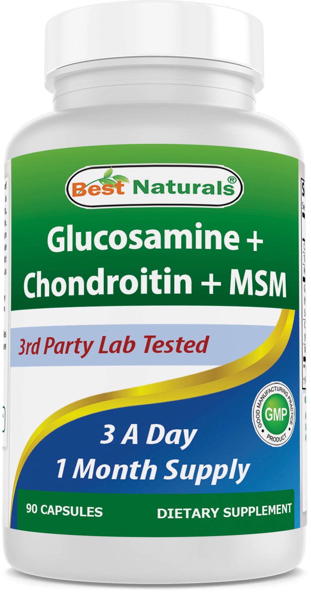 Glucosamine Chondroitin MSM Supplements 2600 Mg 90 Capsules