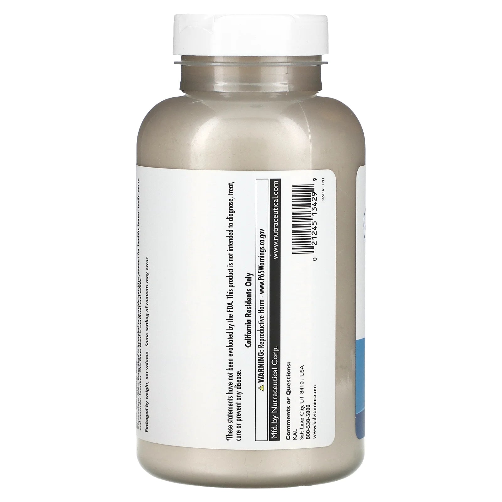 Bone Meal Powder | Sterilized & Edible Supplement Rich in Calcium, Phosphorus, Magnesium | for Bones, Teeth, Nerves, Muscular Function (16Oz)