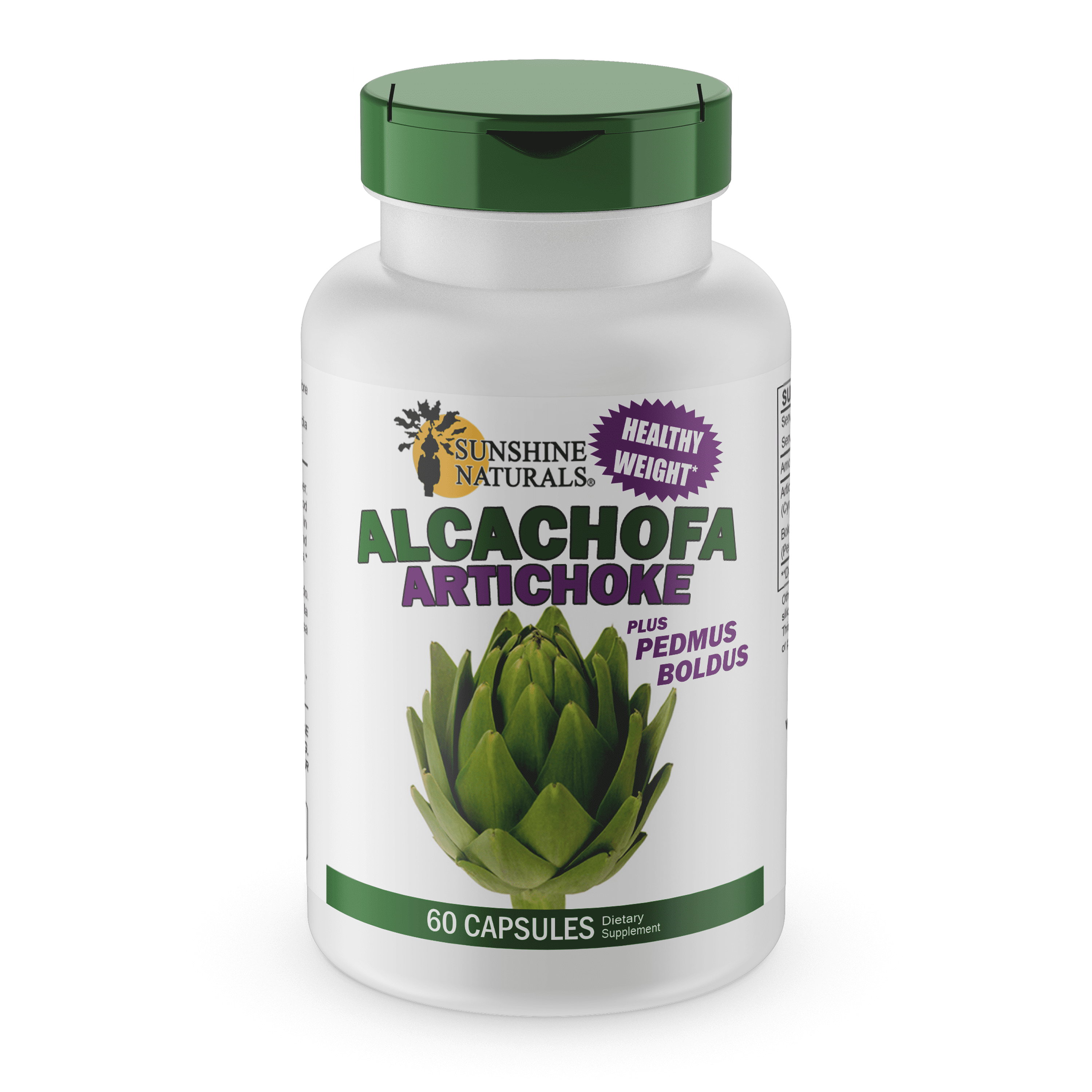 Artichoke Alcachofa plus Boldus Dietary Supplements - 60 Capsules